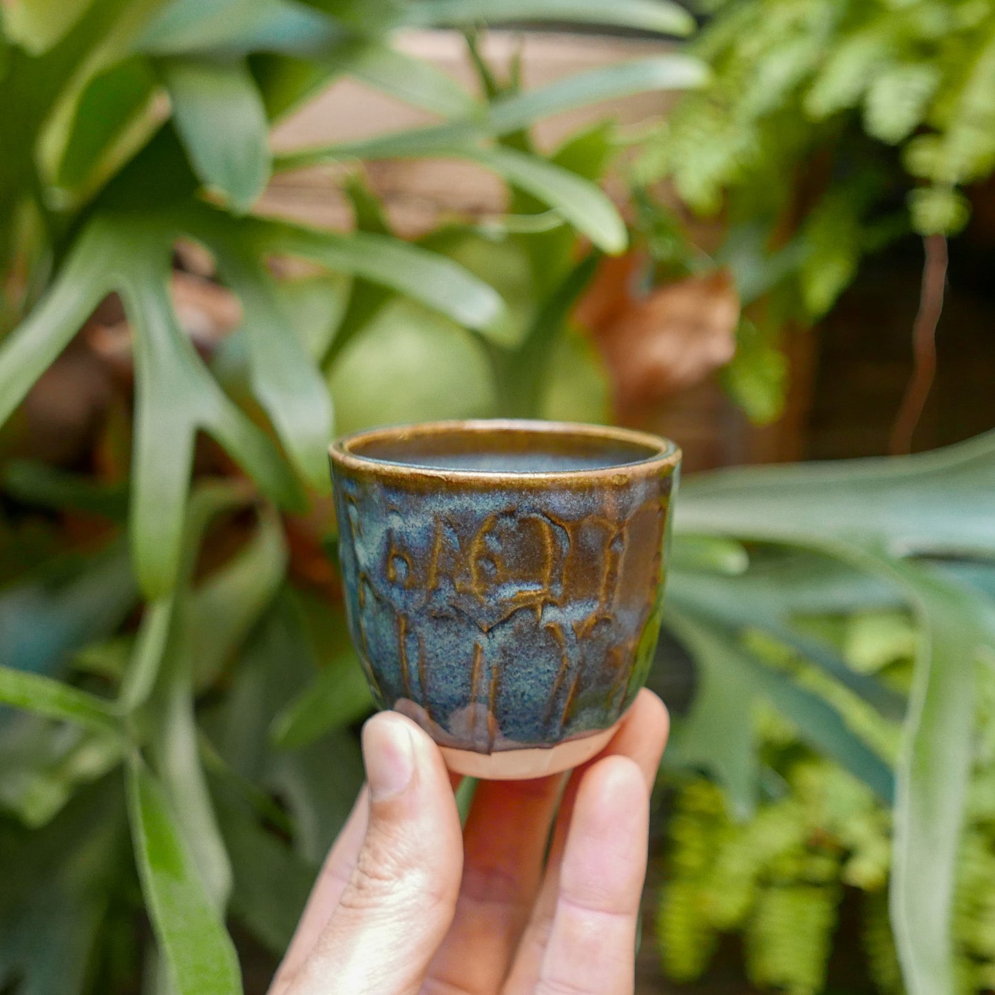 Variegated Blue Sake Tumbler